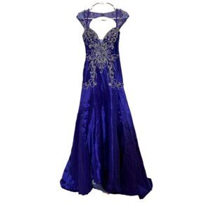 **Prom**MAC DUGGAL Beaded Purple Long Mermaid Gown Size 12